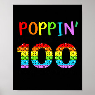 Poppin mijn weg door 100 dagen school poster