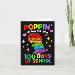 Poppin mijn weg door 100 dagen schooldinosaurus kaart