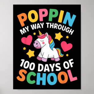 Poppin mijn weg door 100 dagen van school grappig poster
