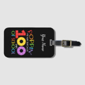 Poppin mijn weg door 100 schooldagen bagagelabel (Voorkant (horizontaal))