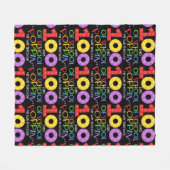 Poppin mijn weg door 100 schooldagen fleece deken (Voorkant (Horizontaal))