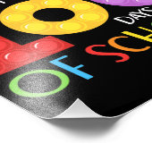 Poppin mijn weg door 100 schooldagen foto afdruk (Hoek)