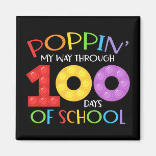 Poppin mijn weg door 100 schooldagen magneet