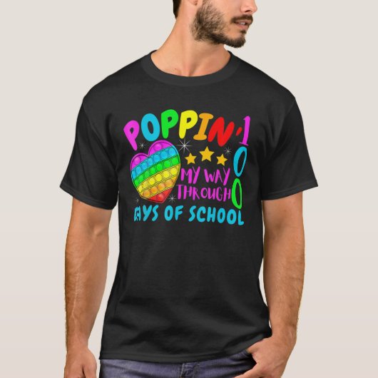 Poppin My Way Through 100 Days Of School 2022 T-shirt (Voorkant)