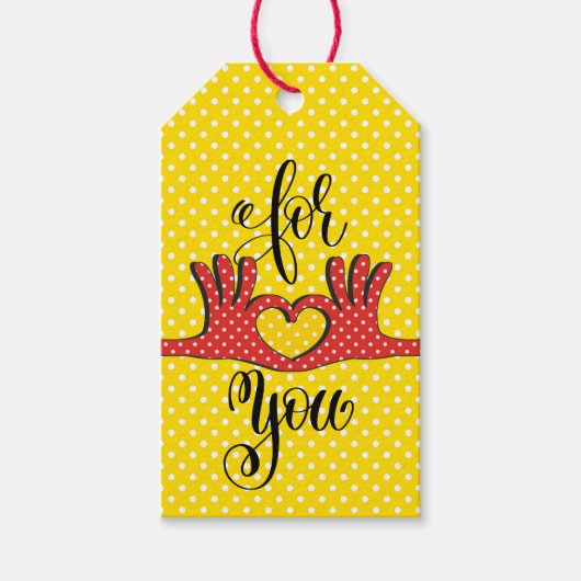 Poppin' Polka Dots Cadeaulabel (Voorkant)