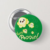 Poppin Popcorn Ronde Button 5,7 Cm (Voorkant /achterkant)