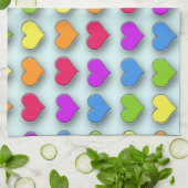 Poppin Retro Hearts Theedoek (Gevouwen)