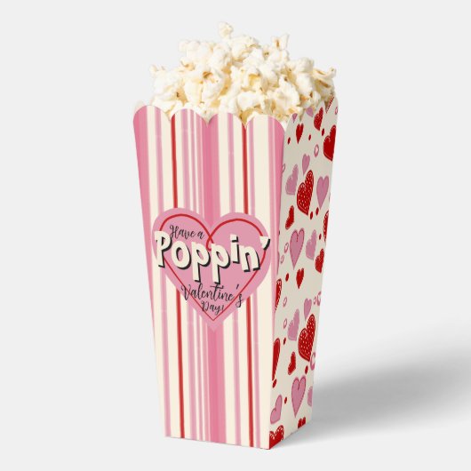 Poppin 'Valentijn's Day Popcorn Box Bedankdoosjes (Popped)