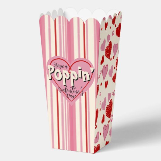 Poppin 'Valentijn's Day Popcorn Box Bedankdoosjes (Voorkant)