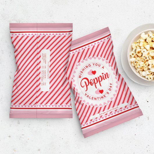 Poppin Valentijnsdag Popcorn Bag Wrapper Flyer