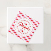 Poppin Valentijnsdag roze en rode streep Bedankjes Labels (In situ)