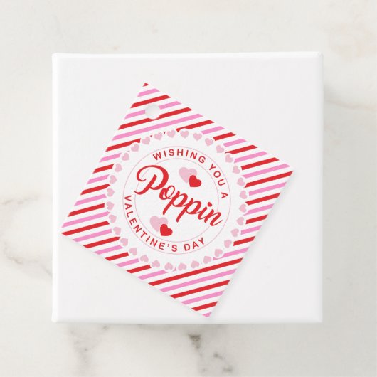 Poppin Valentijnsdag roze en rode streep Bedankjes Labels (In situ)