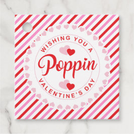 Poppin Valentijnsdag roze en rode streep Bedankjes Labels