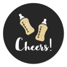 Popping Bottles Gelukkig Nieuwjaar Baby Aankondigi