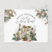 Popping Bottles Kerst Nieuw Thuis Briefkaart (Voorkant)