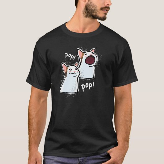 Popping Cat Meme Pop Cat Funny Cat Memes Pullover (Voorkant)