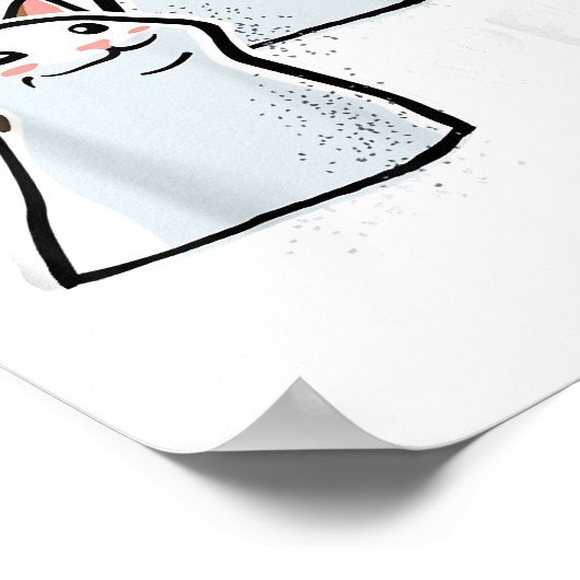 Popping Cat Meme Pop Kat grappig PopCat Poster (Hoek)