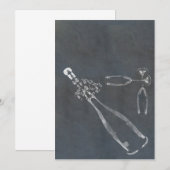 Popping Champagne Cork Kaart (Voorkant / Achterkant)