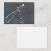 Popping Champagne Cork Notitiekaartje (Voorkant / Achterkant)