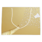 Popping Champagne in Gold Groot Cadeauzakje (Voorkant)