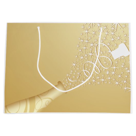Popping Champagne in Gold Groot Cadeauzakje