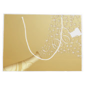 Popping Champagne in Gold Groot Cadeauzakje (Achterkant)