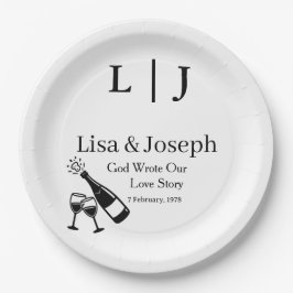 Popping Champagne &Toasting Glasses Party Wedding  Papieren Bordje