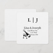 Popping Champagne &Toasting  Party Wedding  Kaart (Voorkant / Achterkant)