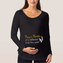 Popping flesjes Happy New Year Baby Announding T-shirt