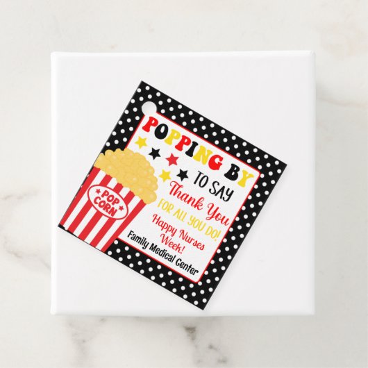 Popping langs om te zeggen Dank je cadeau Bedankjes Labels (In situ)