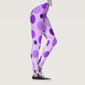 Popping Paarse Polka Dots, Dames Leggings (Rechts)