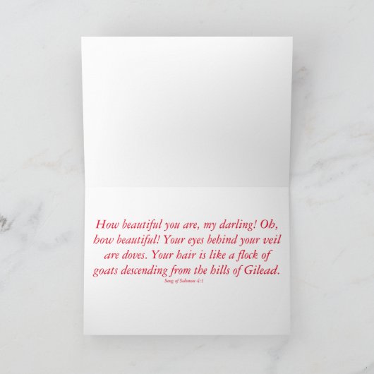 Popping Red Blooms: het lied van de zon. 4:1-Wensk Kaart (Binnen)