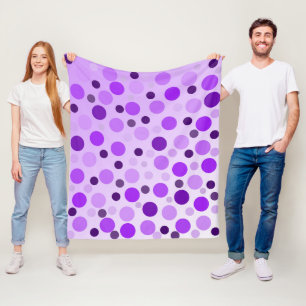 Popping van Paarse pokdots, middelbare vlooienbak Fleece Deken