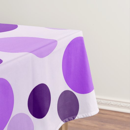 Popping van Paarse pokdots, tablecloth Tafelkleed (Voorbeeld)