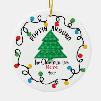 Poppit Ornament, papaver rond de kerstboom Keramisch Ornament