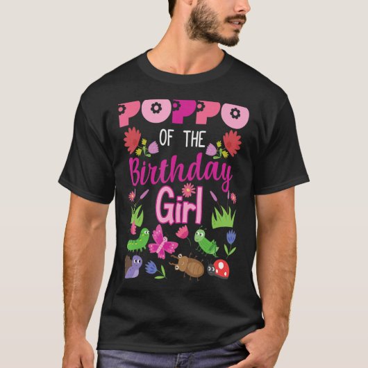 Poppo the Birthday Girl Bug Insect Bday Party T-shirt (Voorkant)