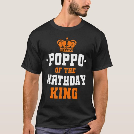 Poppo van de verjaardag Koning Party Kroon Dag Cel T-shirt (Voorkant)