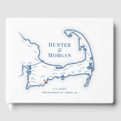 Popponesset in Cape Cod Elegante bruiloft Gastenboek (Voorkant)