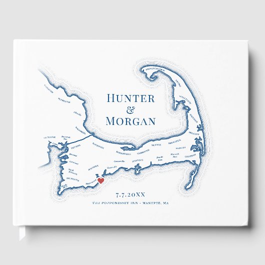 Popponesset in Cape Cod Elegante bruiloft Gastenboek (Voorkant)