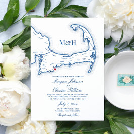 Popponesset Inn Cape Cod Kaart Elegante Bruiloft