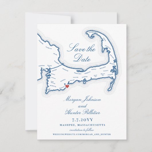 Popponesset Inn New Seabury Cape Cod Kaart Elegant (Voorkant)