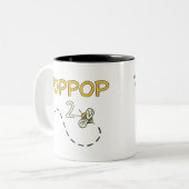 PopPop 2 bij Tweekleurige Koffiemok (Voorkant links)