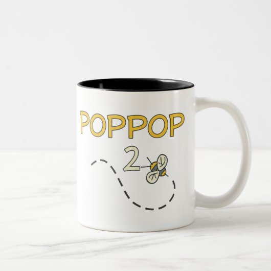 PopPop 2 bij Tweekleurige Koffiemok (Rechts)