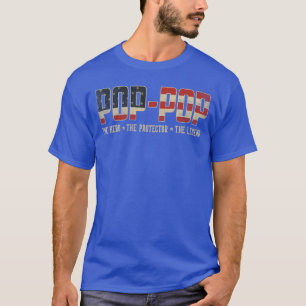 PopPop Beschermer Held Legende USA Vlag PopPop Vad T-shirt