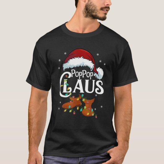 Poppop Claus , Family Matching Poppop Claus Pajama T-shirt (Voorkant)