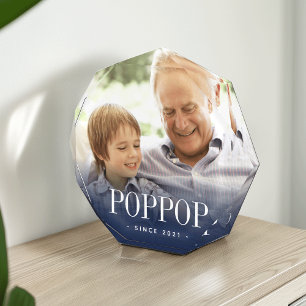 Poppop Grandpa Jaar ingesteld Fotoblokken
