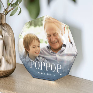 Poppop Grandpa Jaar ingesteld Fotoblokken