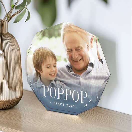 Poppop Grandpa Jaar ingesteld Fotoblokken