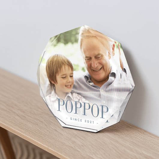 Poppop Grandpa Jaar ingesteld Fotoblokken