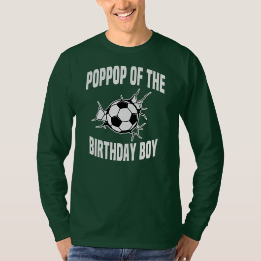Poppop of the Birthday Boy Soccer Team Bday Party T-shirt (Voorkant)